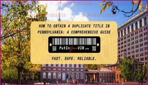 How Do I Get A Duplicate Title In Pennsylvania The Same Day