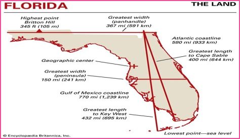 How Wide Is Florida In Miles
